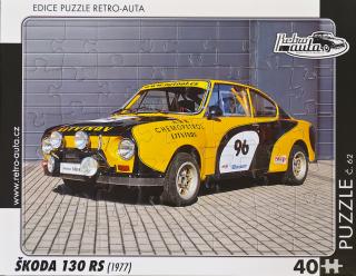 Retro-Auta Puzzle č. 62 - ŠKODA 130 RS (1977) 40 dílků