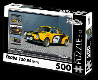 Retro-Auta Puzzle č. 62 - ŠKODA 130 RS (1977) 500 dílků