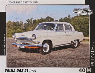 Retro-Auta Puzzle č. 63 - VOLHA GAZ 21 (1967) 40 dílků