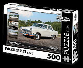Retro-Auta Puzzle č. 63 - VOLHA GAZ 21 (1967) 500 dílků