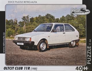 Retro-Auta Puzzle č. 64 - OLTCIT CLUB 11R  (1988) 40 dílků