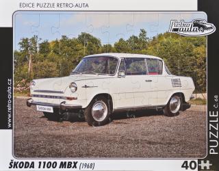 Retro-Auta Puzzle č. 68 - ŠKODA 1100 MBX (1968) 40 dílků