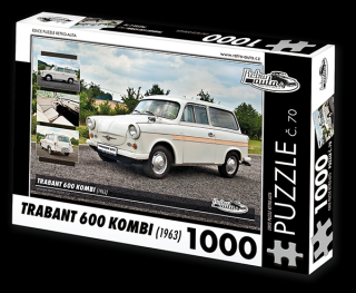 Retro-Auta Puzzle č. 70 - TRABANT 600 KOMBI (1963) 1000 dílků