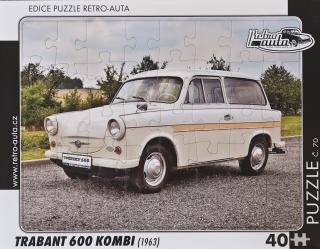Retro-Auta Puzzle č. 70 - TRABANT 600 KOMBI (1963) 40 dílků