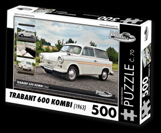 Retro-Auta Puzzle č. 70 - TRABANT 600 KOMBI (1963) 500 dílků