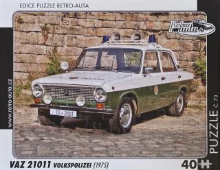 Retro-Auta Puzzle č. 73 - VAZ 21011 Volkspolizei (1975) 40 dílků