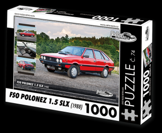 Retro-Auta Puzzle č. 74 - FSO POLONEZ 1.5 SLX (1988) 1000 dílků
