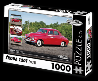 Retro-Auta Puzzle č. 76 - ŠKODA 1201 (1958) 1000 dílků
