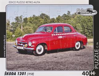 Retro-Auta Puzzle č. 76 - ŠKODA 1201 (1958) 40 dílků