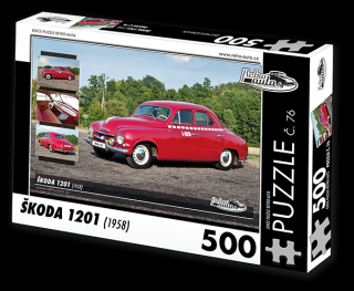 Retro-Auta Puzzle č. 76 - ŠKODA 1201 (1958) 500 dílků
