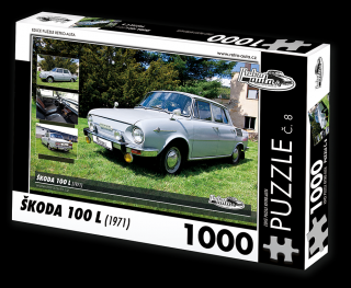 Retro-Auta Puzzle č. 8 - ŠKODA 100 L (1971) 1000 dílků
