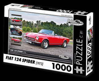 Retro-Auta Puzzle č. 81 - FIAT 124 SPIDER (1973) 1000 dílků