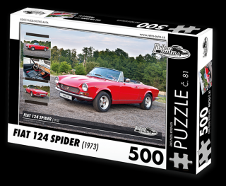 Retro-Auta Puzzle č. 81 - FIAT 124 SPIDER (1973) 500 dílků