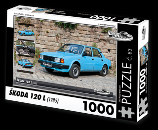 Retro-Auta Puzzle č. 83 - ŠKODA 120 L (1985) 1000 dílků