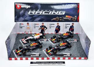 Set 4 pcs F1 Oracle Red Bull racing 2021-2023  - Bburago 1:43 (Speciální sběratelský set)