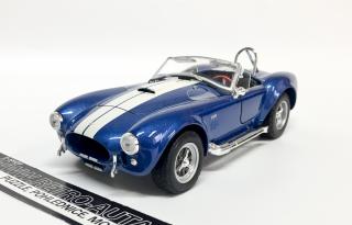 Shelby Cobra 427 SC (1965) - Modrá Metalíza/Béžová WELLY 1:24