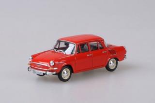 Škoda 1000 MB (1964) - Červená Oranžová ABREX 1:43 (Modely z Německé distribuce!)