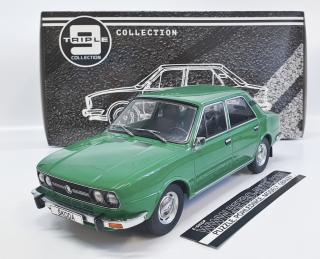 Škoda 120 LS (1979) Zelená Ostrá Triple9 1:18 (Doskladněno z jiné distribuce)