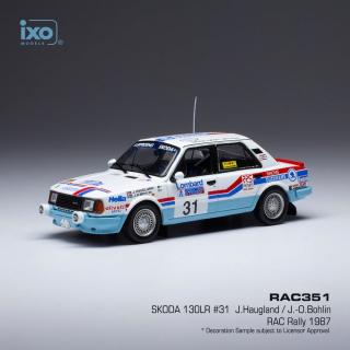 Škoda 130 L, No.31, RAC Rallye, 1987 J.Haugland/J.-O-Bohlin IXO 1:43 (JIŽ SKLADEM!!!)