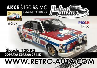 Škoda 130 RS n. 31 RAC Rally (1976) - 1:18 + Dárek Magnetka (Již SKLADEM)