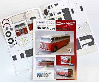 ŠKODA  706  RO - papírový model 1:43