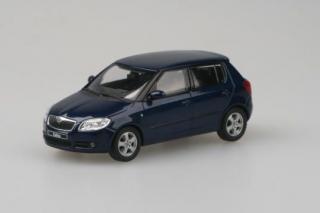 Škoda Fabia II (2006) - Modrá Storm Metalíza ABREX 1:43
