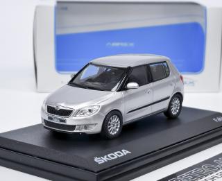 Škoda Fabia II FL (2013) Stříbrná Brilliant Metalíza ABREX 1:43