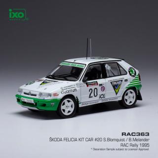 Škoda Felicia Kit Car no.20 S.Blomqvist/B.Melander RAC rallye 1995  - IXO 1:43 (JIŽ SKLADEM!!!)