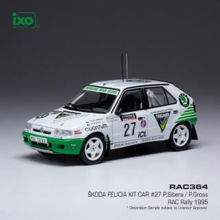 Škoda Felicia Kit Car no.27 P.Sibera/P.Gross RAC rallye 1995 - IXO 1:43 (Již SKLADEM)
