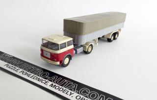 Škoda LIAZ 706 Návěs s plachtou 1:87 - Červená/Béžová