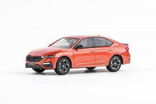 Škoda Octavia IV RS (2020) Oranžová Tangerine Metalíza - ABREX 1:43
