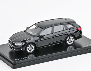 Škoda Superb IV Combi (2023) Černá Ebony Metalíza ABREX 1:43