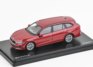 Škoda Superb IV Combi (2023) Červená Carmine Metalíza - ABREX 1:43