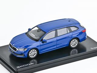 Škoda Superb IV Combi (2023) Modrá Energy ABREX 1:43