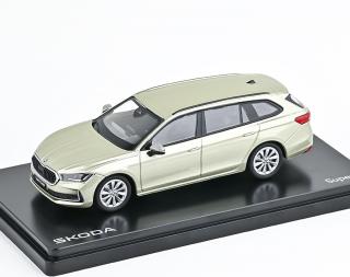Škoda Superb IV Combi (2023) Žlutá Ice Tea Metalíza ABREX 1:43