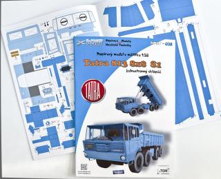 Tatra 813 8x8 S1- Modrá - papírový model 1:32