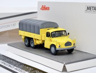 Tatra T138 Valník s plachtou - žlutá/šedá Schuco 1:87 (Měřítko 1:87 !!!)