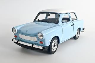 Trabant 601 - Modrá světlá / Bílá střecha WELLY 1:24