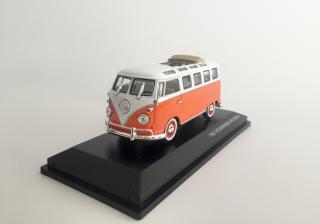 Volkswagen T1 Samba Bus (1962) otevřená střecha - Oranž/Bílá Lucky Die Cast 1:43