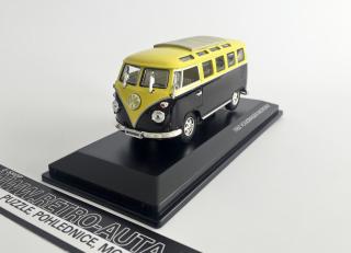 Volkswagen T1 Samba Microbus (1962) - Černá/Žlutá Lucky Die Cast 1:43