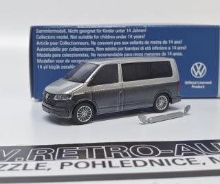 VW T6.1 Multivan - stříbrná/tm. šedá Rietze 1:87 (Měřítko 1:87 !!! )