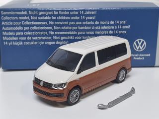 VW T6 Multivan - bílá/bronzová Rietze 1:87 (Měřítko 1:87 !!! )