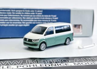 VW T6 Multivan - Zelená/Bílá Rietze 1:87 (Měřítko 1:87 !!! )