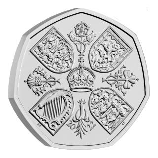 50 Pence 2022, Její Veličenstvo královna Alžběta II.