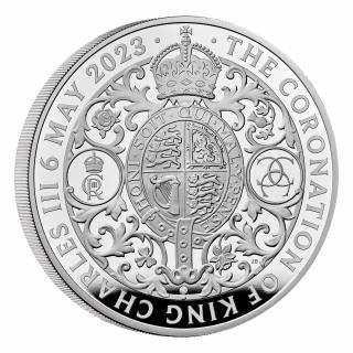 Stříbrná 10 Pounds 2023, Korunovace Karla III., PROOF