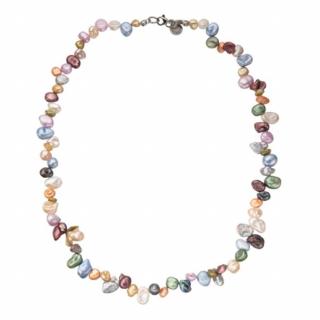 Náhrdelník perly duhové, mix barev BE117, délka 45 - 49 cm