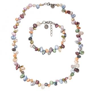 Souprava duhové perly - náhrdelník a náramek KT8017