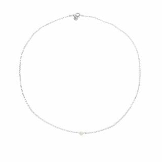 Stříbrný náhrdelník s bílou perlou Unique UN10400