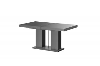Jídelní stůl LINOSA  (šedá lesk) (Moderní rozkládací jídelní stůl ve vysokém lesku)