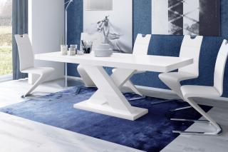 Jídelní stůl XENON (bílá lesk) (Luxusní jídelní stůl s velkou paletou výběru barevného provedení)